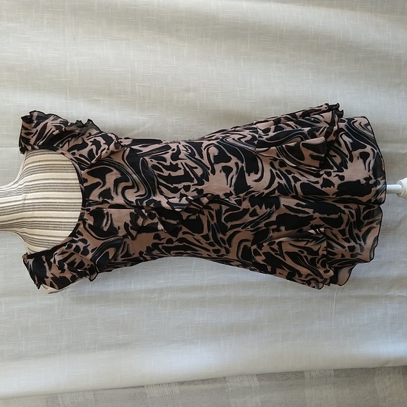 Sleeveless asymmetrical ruffle mini dress size small - Picture 4 of 17